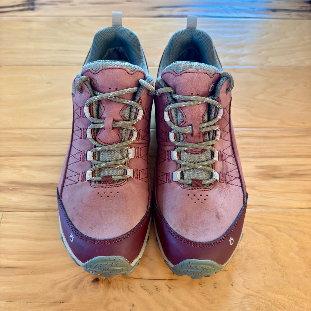 Oboz Ousel Low B-DRY Waterproof Hiking Shoes Pink Burgundy Women’s 10.5